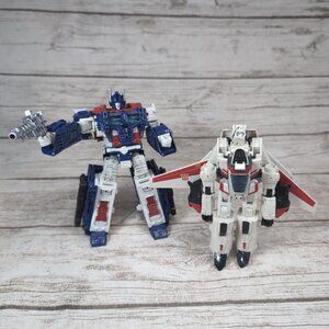 Lot of 2 Transformer Action Figures - Cybertron and Jetfire